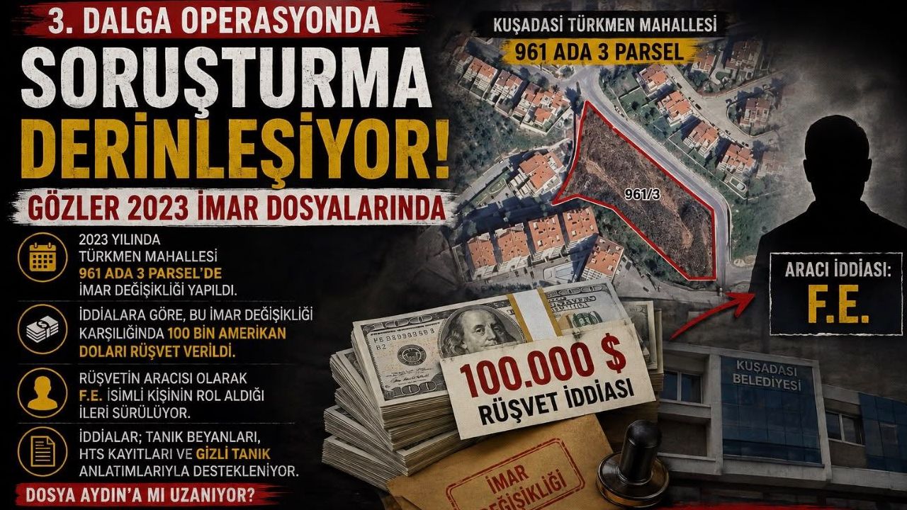 3. DALGA OPERASYONUNDA SORUŞTURMA DERİNLEŞİYOR! GÖZLER 2023 İMAR DOSYALARINDA